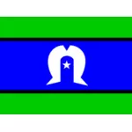 Флаг островов Торресова пролива Векторный рисунок